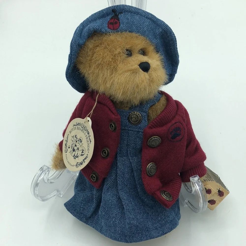 Boyds Bears Bailey Bear Bearwear Ladybug 9” Plush Collectible Tags Vintage